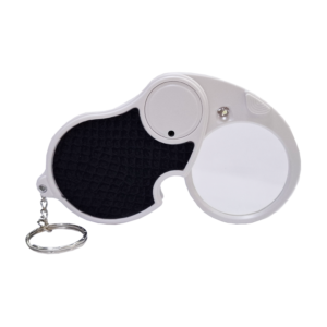 Лупа 6901 (брелок, диам.45мм, 4х, LED подсветка), КИТАЙ